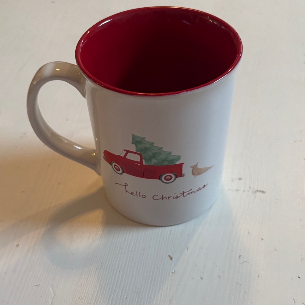 NWOT Fringe Studio Festive Red and White Mug